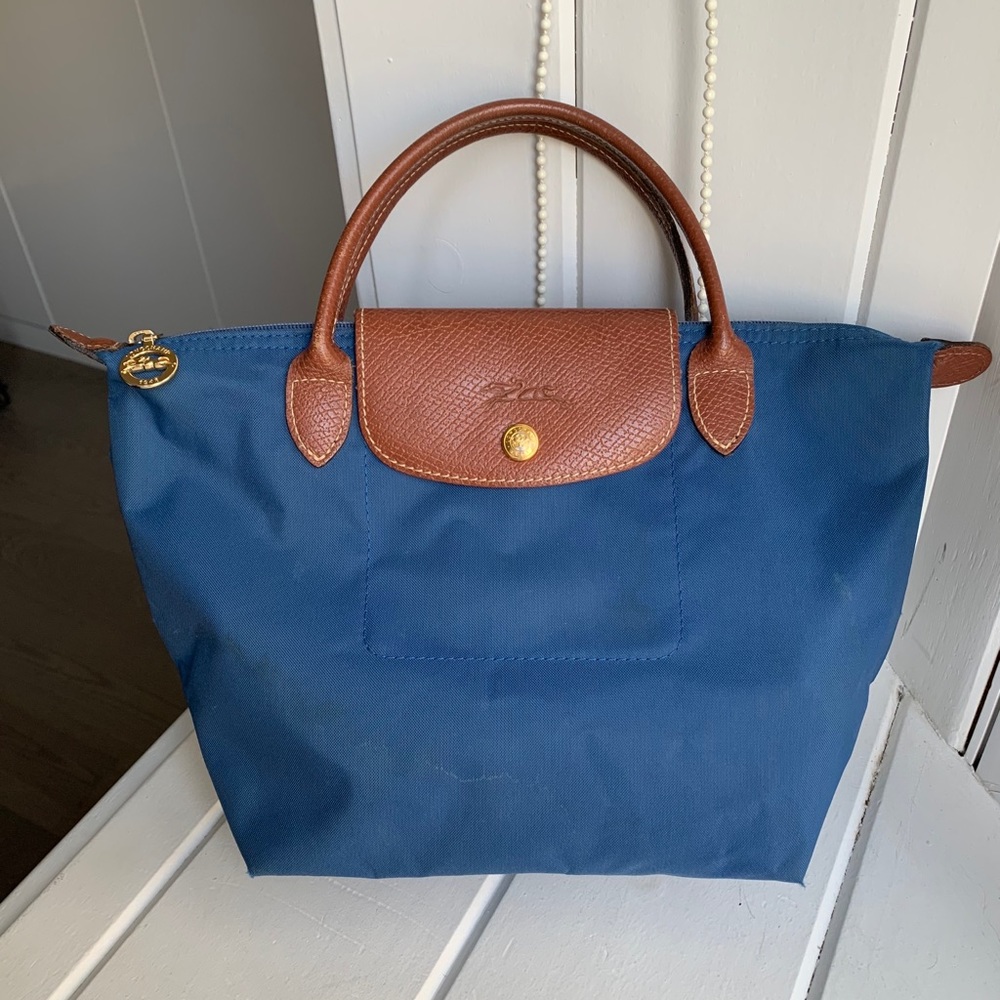 Longchamp (100% authentic) Le Pliage blue purse